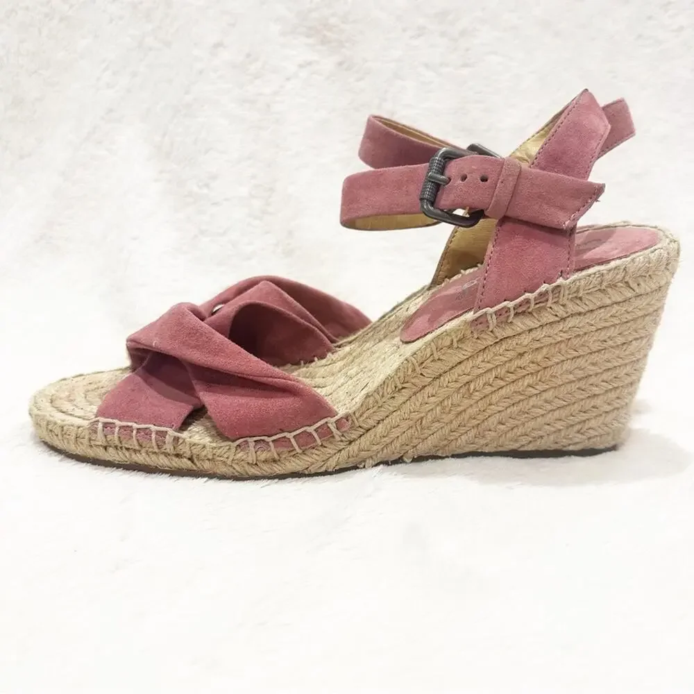 Splendid Pink Espadrille Sandals sz 10 Wedge Heels Sandal Fairfax Espadrilles